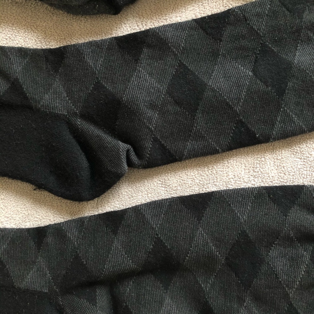 Crew Dress Socks Black Mixed Solid/Pattern 5 Pairs - image 5